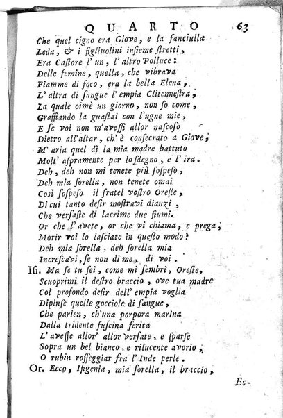 L'Oreste tragedia di monsignor Giovanni Rucellai rappresentata nel Collegio Clementino nelle vacanze del Carnovale dell'anno 1726. Consacrata all'eminentissimo, e reverendissimo principe, il signor cardinale Benedetto Pamfilio, protettore del Collegio Clementino