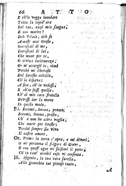 L'Oreste tragedia di monsignor Giovanni Rucellai rappresentata nel Collegio Clementino nelle vacanze del Carnovale dell'anno 1726. Consacrata all'eminentissimo, e reverendissimo principe, il signor cardinale Benedetto Pamfilio, protettore del Collegio Clementino