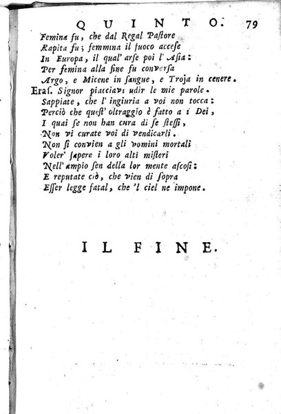 L'Oreste tragedia di monsignor Giovanni Rucellai rappresentata nel Collegio Clementino nelle vacanze del Carnovale dell'anno 1726. Consacrata all'eminentissimo, e reverendissimo principe, il signor cardinale Benedetto Pamfilio, protettore del Collegio Clementino