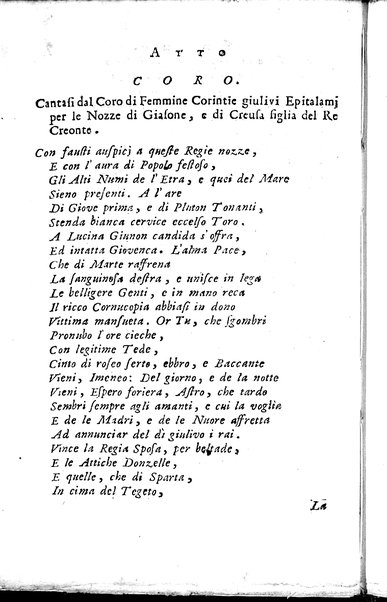 1: La Medea tragedia attribuita a L. Anneo Seneca il morale filosofo, trasportata in versi, sciolti del nostro idioma da Benedetto Pasqualigo ...
