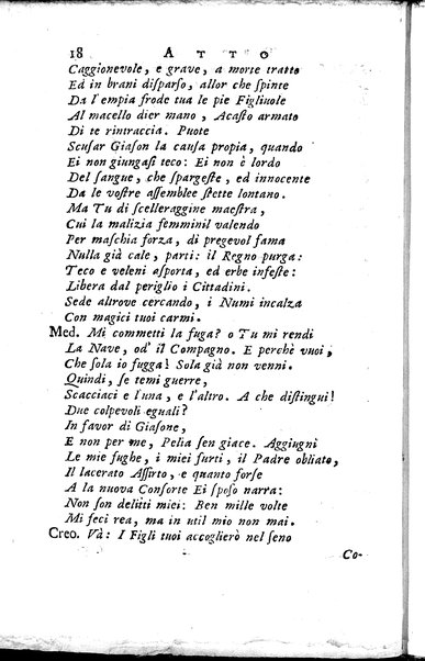 1: La Medea tragedia attribuita a L. Anneo Seneca il morale filosofo, trasportata in versi, sciolti del nostro idioma da Benedetto Pasqualigo ...