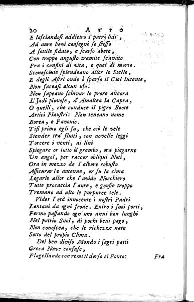1: La Medea tragedia attribuita a L. Anneo Seneca il morale filosofo, trasportata in versi, sciolti del nostro idioma da Benedetto Pasqualigo ...