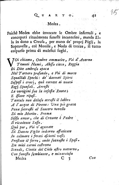 1: La Medea tragedia attribuita a L. Anneo Seneca il morale filosofo, trasportata in versi, sciolti del nostro idioma da Benedetto Pasqualigo ...