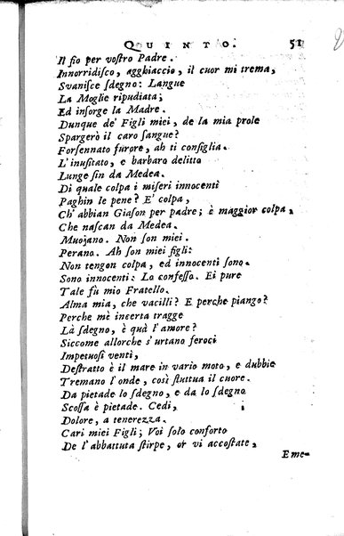 1: La Medea tragedia attribuita a L. Anneo Seneca il morale filosofo, trasportata in versi, sciolti del nostro idioma da Benedetto Pasqualigo ...