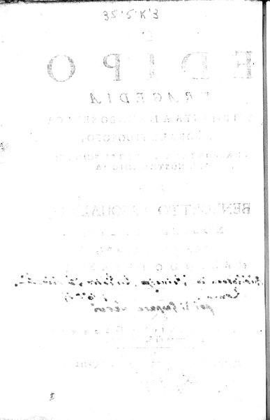 1: La Medea tragedia attribuita a L. Anneo Seneca il morale filosofo, trasportata in versi, sciolti del nostro idioma da Benedetto Pasqualigo ...