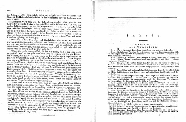 3: Die lehre der gebäude bei den Griechen und Römern. Von A. Hirt. Mit achtzehn tafeln
