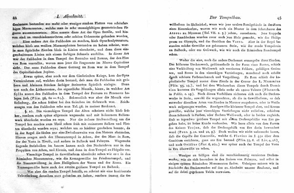 3: Die lehre der gebäude bei den Griechen und Römern. Von A. Hirt. Mit achtzehn tafeln