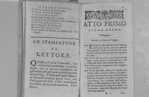 1: Il tempo è galanthomo comedia prima del signor don Archangelo Spagna. Rappresentata nel Collegio Salviati