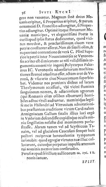 Iusti RickI ... Primitiae epistolicæ, ad Jtalos & Belgas, quive in ijs locis. Ill.mo ... D. Michaeli Angelo Tunto, S.R.E. cardinali ... centuria prima