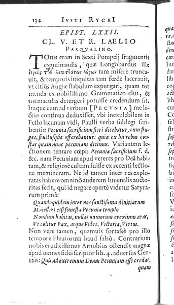 Iusti RickI ... Primitiae epistolicæ, ad Jtalos & Belgas, quive in ijs locis. Ill.mo ... D. Michaeli Angelo Tunto, S.R.E. cardinali ... centuria prima