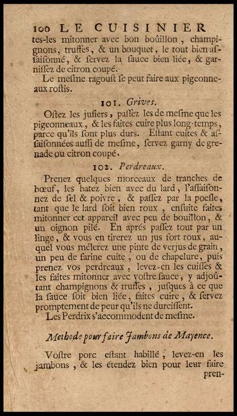 Le vrai cuisinier françois, enseignant la maniere de bien aprêter & assaisonner toutes sortes de viandes, grasses & maigres, ... Augmenté d'un Nouveau confiturier, qui apprend à bien faire toutes sortes de confitures, ... Du Maitre d'hotel et du Grand ecuyer-tranchant, ensemble d'une table alphabetique de matieres qui sont traiteées dans tout le livre. Par le sieur De La Varenne, ecuyer de cuisine de monsr. le Marquisd'Uxelles [!], ...