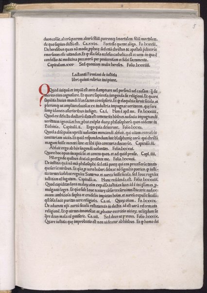 Lactantii Firmiani De diuinis institutionibus aduersus gentes libri septem, necnon eiusdem ad Donatum de ira dei liber unus, unacum libro de opificio hominis ad Demetrianum finiuntur