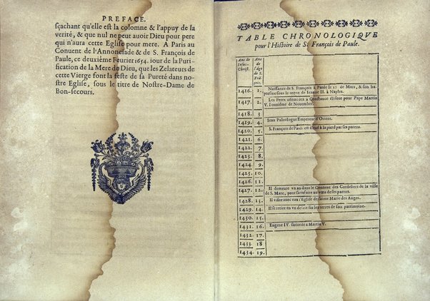 Le Portrait en petit de s. Francois de Paule, instituteur et fondateur de l'Ordre des minimes: ou l'histoire abregee de sa vie, de sa mort, & de ses miracles. ... Par F. Hilarion de Coste religieux de l'Ordre