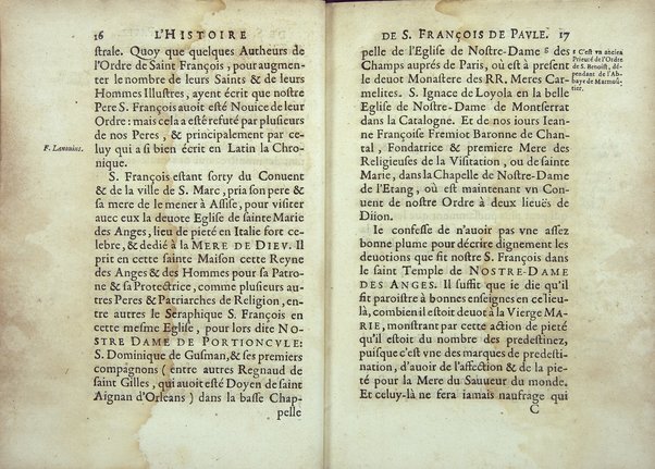 Le Portrait en petit de s. Francois de Paule, instituteur et fondateur de l'Ordre des minimes: ou l'histoire abregee de sa vie, de sa mort, & de ses miracles. ... Par F. Hilarion de Coste religieux de l'Ordre