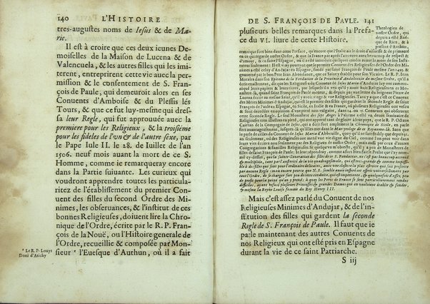 Le Portrait en petit de s. Francois de Paule, instituteur et fondateur de l'Ordre des minimes: ou l'histoire abregee de sa vie, de sa mort, & de ses miracles. ... Par F. Hilarion de Coste religieux de l'Ordre