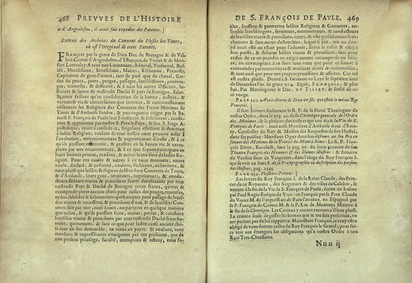 Le Portrait en petit de s. Francois de Paule, instituteur et fondateur de l'Ordre des minimes: ou l'histoire abregee de sa vie, de sa mort, & de ses miracles. ... Par F. Hilarion de Coste religieux de l'Ordre