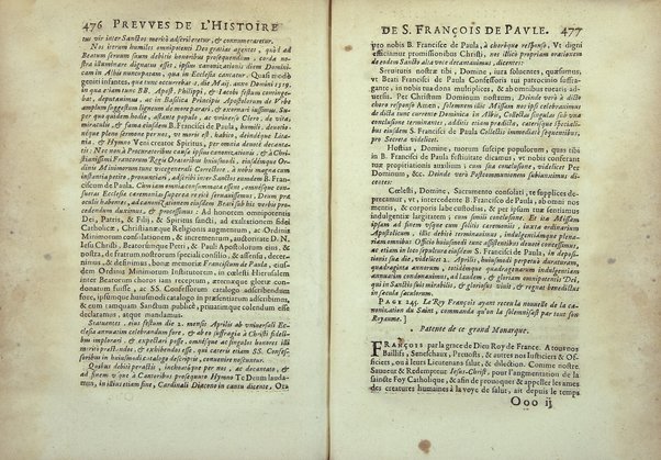 Le Portrait en petit de s. Francois de Paule, instituteur et fondateur de l'Ordre des minimes: ou l'histoire abregee de sa vie, de sa mort, & de ses miracles. ... Par F. Hilarion de Coste religieux de l'Ordre