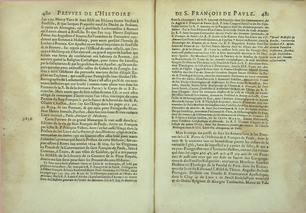 Le Portrait en petit de s. Francois de Paule, instituteur et fondateur de l'Ordre des minimes: ou l'histoire abregee de sa vie, de sa mort, & de ses miracles. ... Par F. Hilarion de Coste religieux de l'Ordre