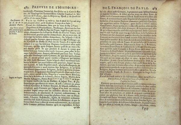 Le Portrait en petit de s. Francois de Paule, instituteur et fondateur de l'Ordre des minimes: ou l'histoire abregee de sa vie, de sa mort, & de ses miracles. ... Par F. Hilarion de Coste religieux de l'Ordre