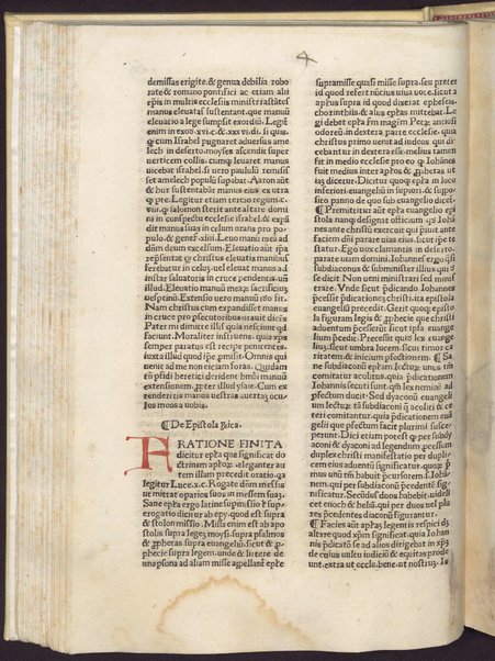 Incipit rationale diuinorum officiorum editum per ... Guilielmum duranti dei & apostolice fedis gracia presulem Mimaten. qui composuit speculum iuris & patrum pontificale