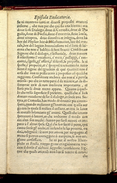 La cena de le ceneri. Descritta in cinque dialogi, per quattro interlocutori, con tre considerationi, circa doi suggettj. All'unico refugio de le Muse ... Michel di Castelnuovo ... L'vniuersale intentione è dechiarata nel proemio