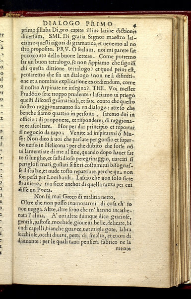 La cena de le ceneri. Descritta in cinque dialogi, per quattro interlocutori, con tre considerationi, circa doi suggettj. All'unico refugio de le Muse ... Michel di Castelnuovo ... L'vniuersale intentione è dechiarata nel proemio