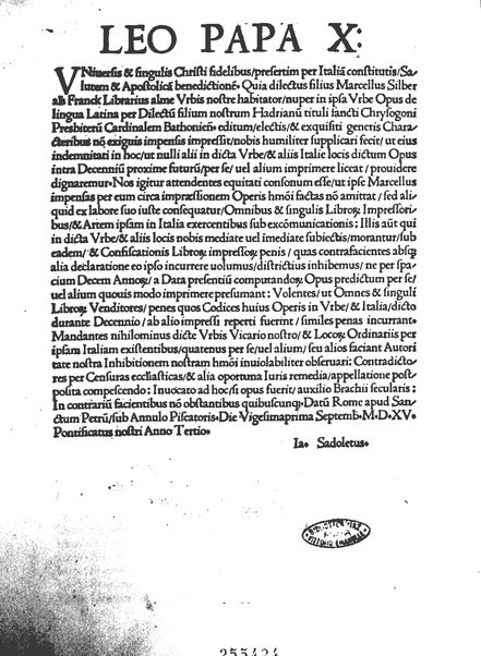 De sermone Latino, et modis Latine loquendi.Hadrianus TT. S. Chrysogoni S.R.E. presb. car. Batonien