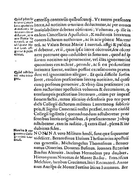 S.D.N.D. Iulii ... papa 3. Bulla confirmationis erectionis et augumenti Collegii D. militum Lauretanorum