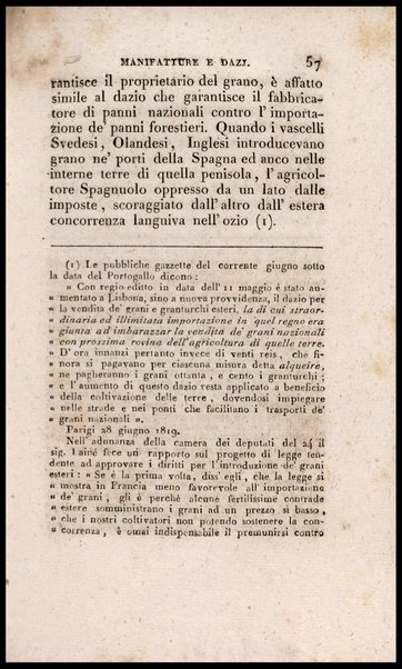 Sulle manifatture nazionali e tariffe daziarie discorso popolare di Melchiorre Gioja autore del nuovo prospetto delle scienze economiche