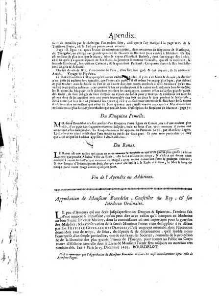 Histoire generale des drogues, traitant des plantes, des animaux, & des mineraux; ...par le sieur Pierre Pomet, ...