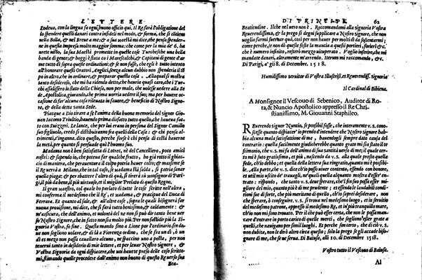 [Delle lettere di principi, le quali o si scriuono da principi, o a principi, o ragionano di principi. Libro primo [-terzo]. Di nuouo ricorrette, et secondo l'ordine de' tempi accomodate] 1