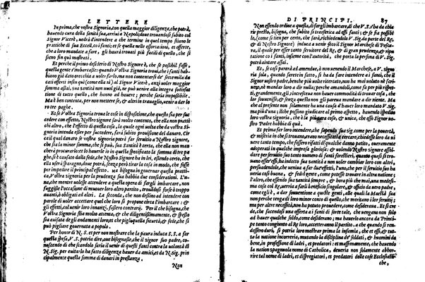 [Delle lettere di principi, le quali o si scriuono da principi, o a principi, o ragionano di principi. Libro primo [-terzo]. Di nuouo ricorrette, et secondo l'ordine de' tempi accomodate] 1