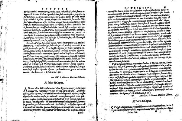 [Delle lettere di principi, le quali o si scriuono da principi, o a principi, o ragionano di principi. Libro primo [-terzo]. Di nuouo ricorrette, et secondo l'ordine de' tempi accomodate] 1