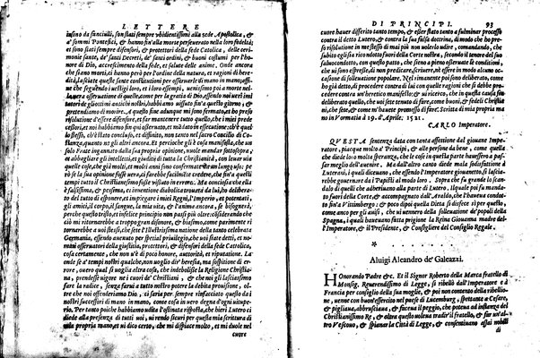 [Delle lettere di principi, le quali o si scriuono da principi, o a principi, o ragionano di principi. Libro primo [-terzo]. Di nuouo ricorrette, et secondo l'ordine de' tempi accomodate] 1