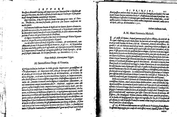 [Delle lettere di principi, le quali o si scriuono da principi, o a principi, o ragionano di principi. Libro primo [-terzo]. Di nuouo ricorrette, et secondo l'ordine de' tempi accomodate] 1