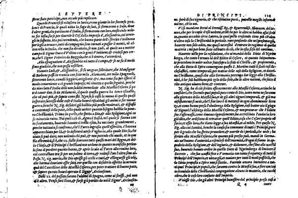 [Delle lettere di principi, le quali o si scriuono da principi, o a principi, o ragionano di principi. Libro primo [-terzo]. Di nuouo ricorrette, et secondo l'ordine de' tempi accomodate] 1