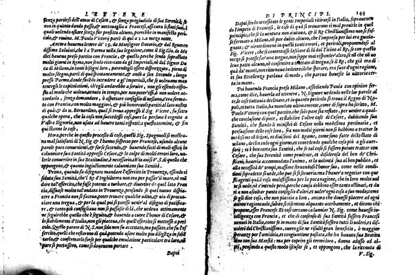 [Delle lettere di principi, le quali o si scriuono da principi, o a principi, o ragionano di principi. Libro primo [-terzo]. Di nuouo ricorrette, et secondo l'ordine de' tempi accomodate] 1