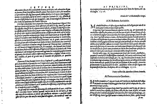 [Delle lettere di principi, le quali o si scriuono da principi, o a principi, o ragionano di principi. Libro primo [-terzo]. Di nuouo ricorrette, et secondo l'ordine de' tempi accomodate] 1