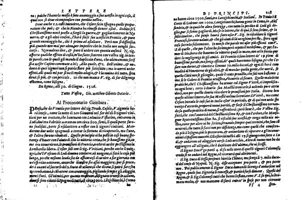 [Delle lettere di principi, le quali o si scriuono da principi, o a principi, o ragionano di principi. Libro primo [-terzo]. Di nuouo ricorrette, et secondo l'ordine de' tempi accomodate] 1