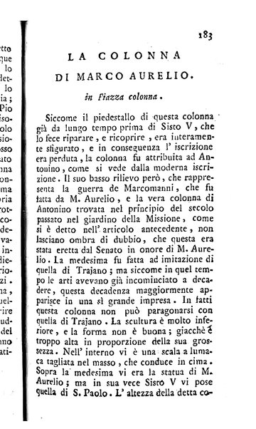 L'antiquario o sia La guida de' forestieri pel giro delle antichità di Roma di Angelo Dalmazzoni antiquario