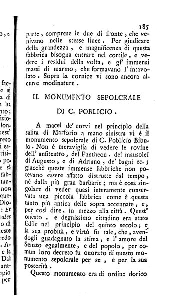 L'antiquario o sia La guida de' forestieri pel giro delle antichità di Roma di Angelo Dalmazzoni antiquario