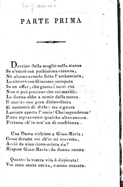 Opere poetiche del D. Filippo Pananti contenente gli epigrammi editi e inediti ed i varj suoi poemetti