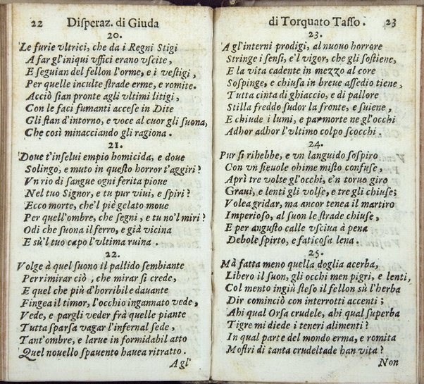 La disperazione di Giuda poemetto postumo del signor Torquato Tasso , impresso la prima volta in Milano l'anno 1628