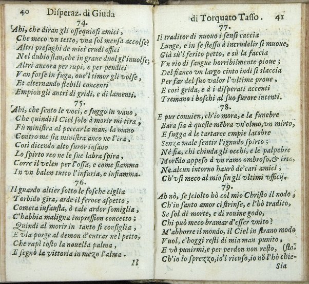 La disperazione di Giuda poemetto postumo del signor Torquato Tasso , impresso la prima volta in Milano l'anno 1628