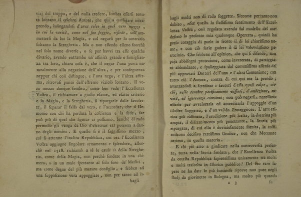 Animavversioni critiche sopra il notturno congresso delle lammie, per modo di lettera indiritte ad un letterato. S'aggiugne il Discorso del P. Gaar sulla strega d'Erbipoli, la Risposta delle stesso alle Note, il Ragguaglio sulla strega di Salisburgo e il Compendio storico della stregheria