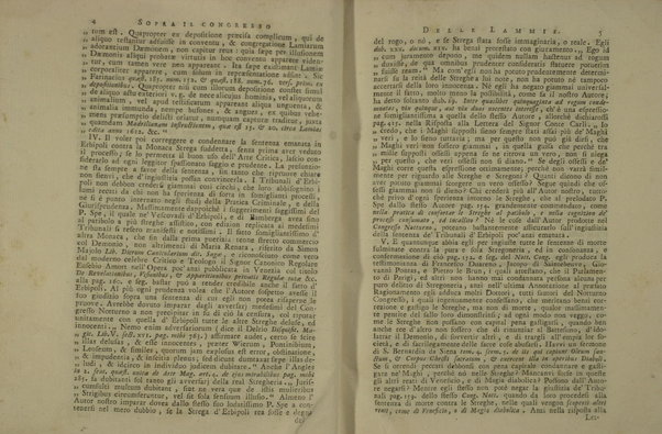 Animavversioni critiche sopra il notturno congresso delle lammie, per modo di lettera indiritte ad un letterato. S'aggiugne il Discorso del P. Gaar sulla strega d'Erbipoli, la Risposta delle stesso alle Note, il Ragguaglio sulla strega di Salisburgo e il Compendio storico della stregheria