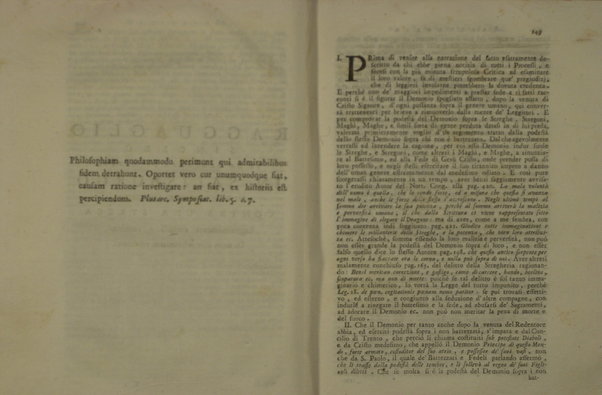 Animavversioni critiche sopra il notturno congresso delle lammie, per modo di lettera indiritte ad un letterato. S'aggiugne il Discorso del P. Gaar sulla strega d'Erbipoli, la Risposta delle stesso alle Note, il Ragguaglio sulla strega di Salisburgo e il Compendio storico della stregheria