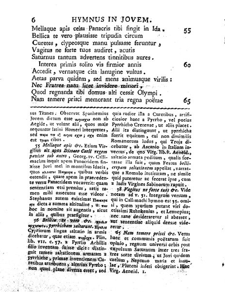 Callimachi Cyrenaei Hymni latinis versibus expressi et selectis variorum interpretum animadversionibus illustrati a Iosepho Petruccio Interamnate eloquentiae et linguae Graece professore in Collegio Romano