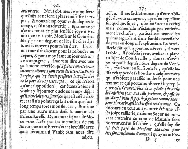 Les Memoires de M. L. P. M. M. Colonne g. connétable du Royaume de Naples