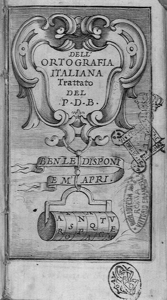 Dell'ortografia italiana. Trattato del P.D.B